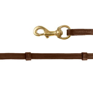 Waldhausen Island Zügel mit Karabiner Braun/Messing