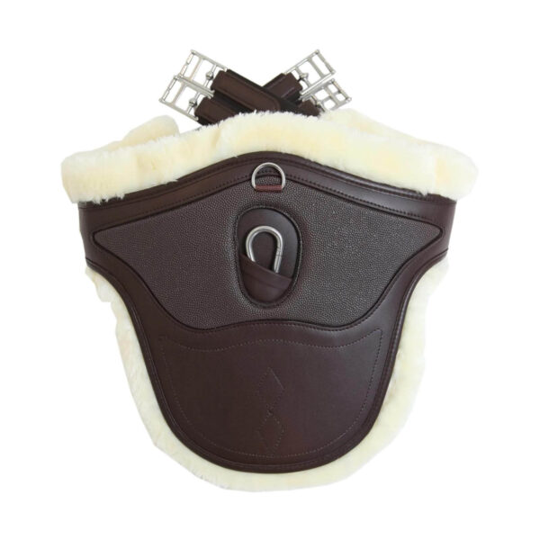 Kentucky Horsewear Stollengurt Schaffell Spezial Kunstleder Sattelgurt 135 Braun