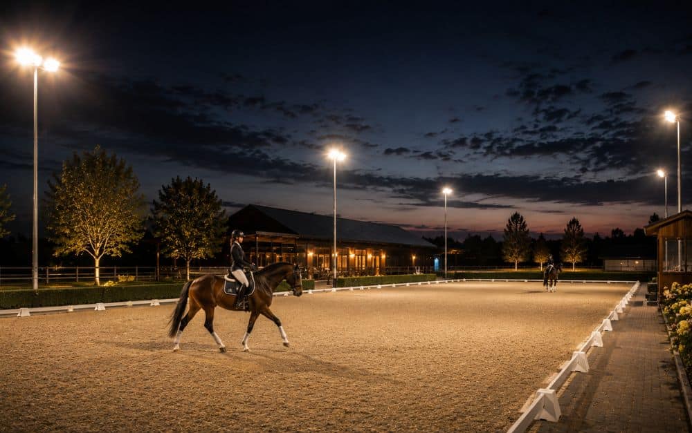 Reitplatz beleuchten: Warum gutes Licht für Training, Sicherheit und Pferd wichtig ist